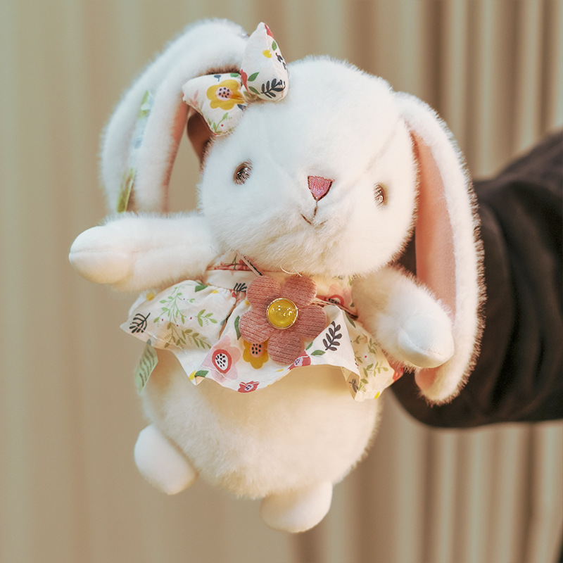 2024 customized rabbit stuffed animal toys kawaii 10cm plush doll custom with PP cotton for baby