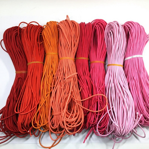 Multi colored in stock fashion garment use round polyester braided 2-3mm bungee elastic cord