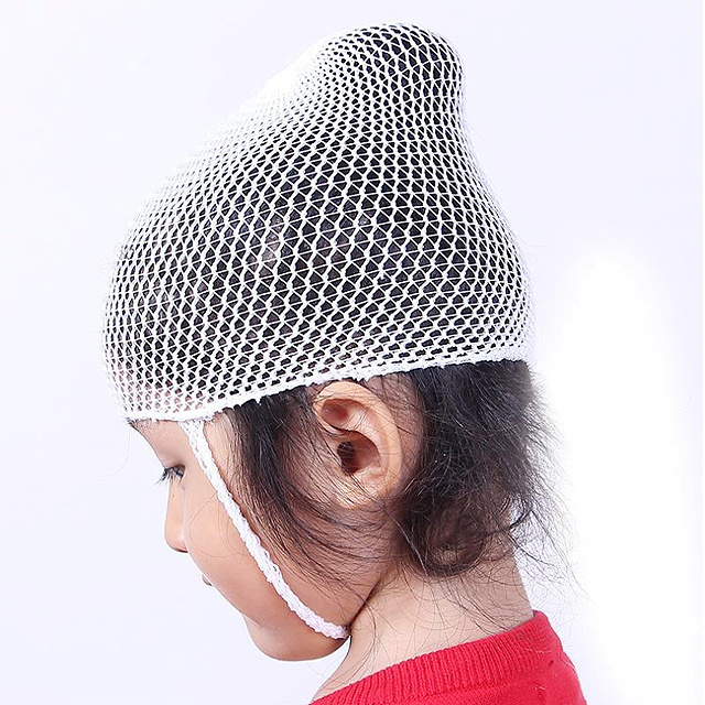 Mesh tubular elastic net bandage for head