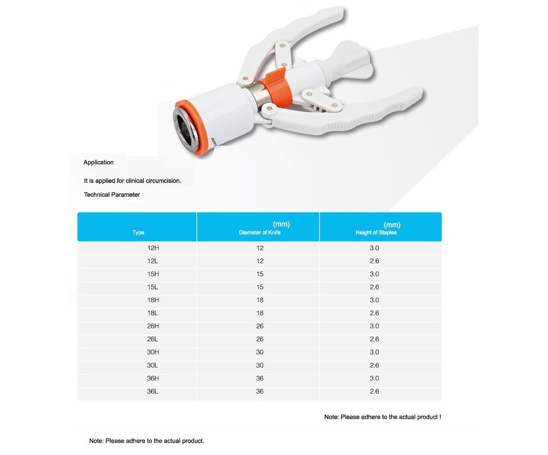 Disposable Circumcision Anastomat / hemorrhoid stapler