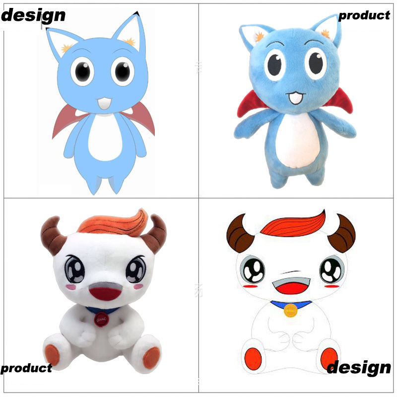 Factory Wholesale Stuffed Cartoon Animals Promotional Soft Doll Custom Plush Toy Keychain Oem Odm Plushies Doll