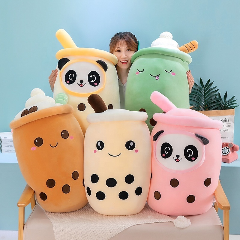 kawaii Pearl milk tea pillow cute Plush Toys Cushion Doll soft toy boba plush  bubble tea