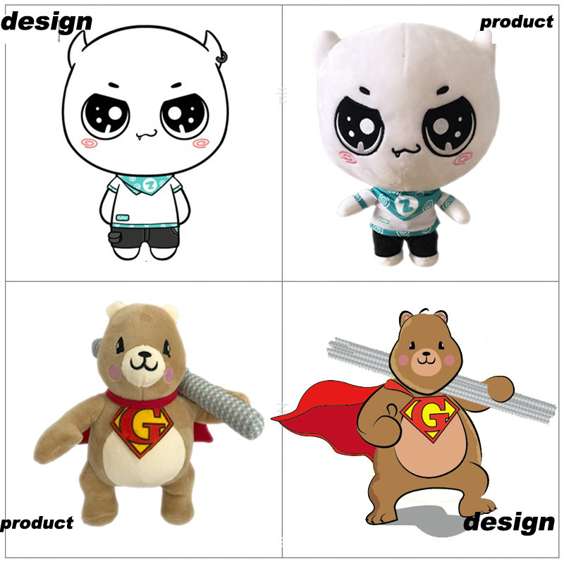 Factory Wholesale Stuffed Cartoon Animals Promotional Soft Doll Custom Plush Toy Keychain Oem Odm Plushies Doll