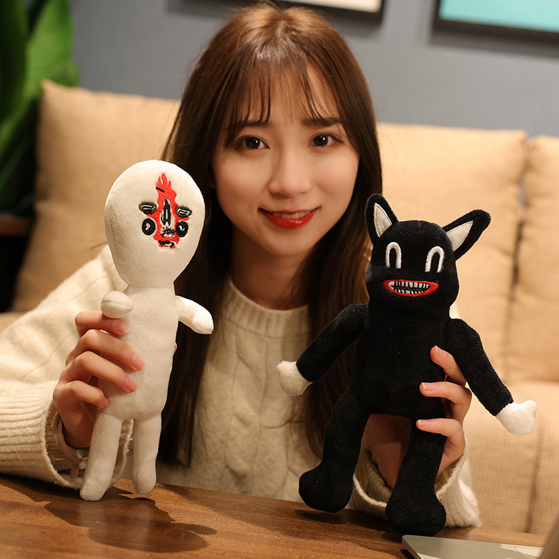 wholesale Custom Siren Head Plush Toy White Black Sirenhead Stuffed Doll Horror Character Figures Peluches Black Cats Toys