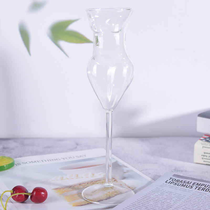 High Quality Women Body Shape Clear Goblets Vintage Custom Shatterproof Crystal Wine Glass Goblet