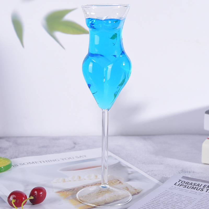 High Quality Women Body Shape Clear Goblets Vintage Custom Shatterproof Crystal Wine Glass Goblet