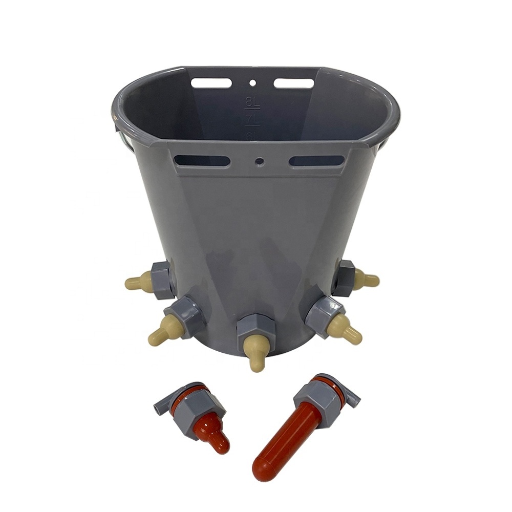 Plastic calf feeder bucket with nipple calf feeder bucket calf feeding agricultural