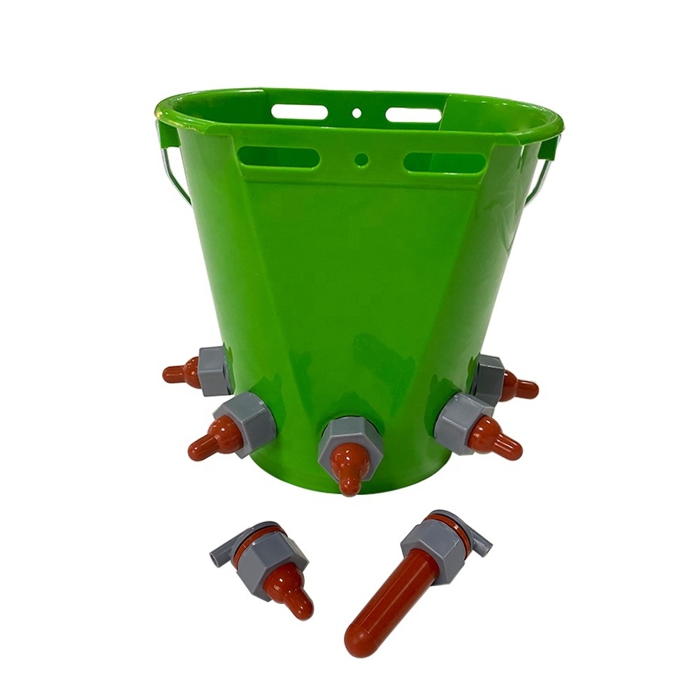 Plastic calf feeder bucket with nipple calf feeder bucket calf feeding agricultural