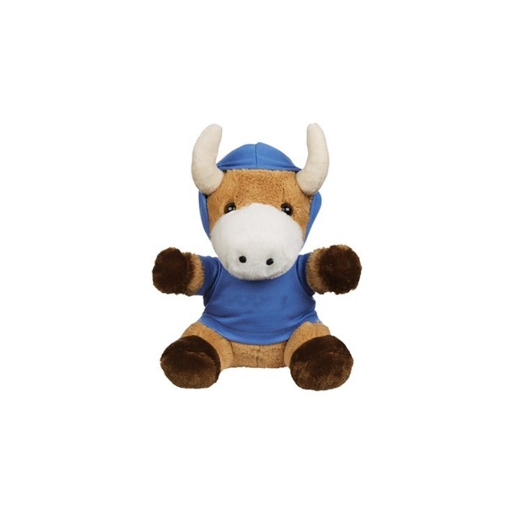 Cute Bull Stuffed Toy Soft Plush Toy Bull with Custom T-Shirt