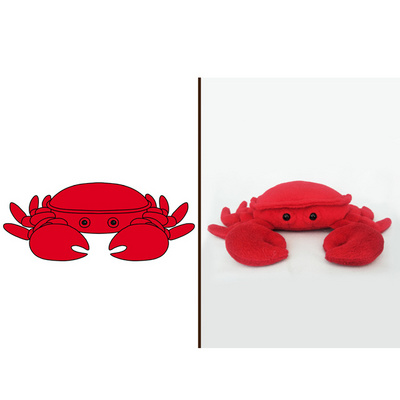 Custom Sea Animal Red Plush Crab Stuffed Crab Plush Toy