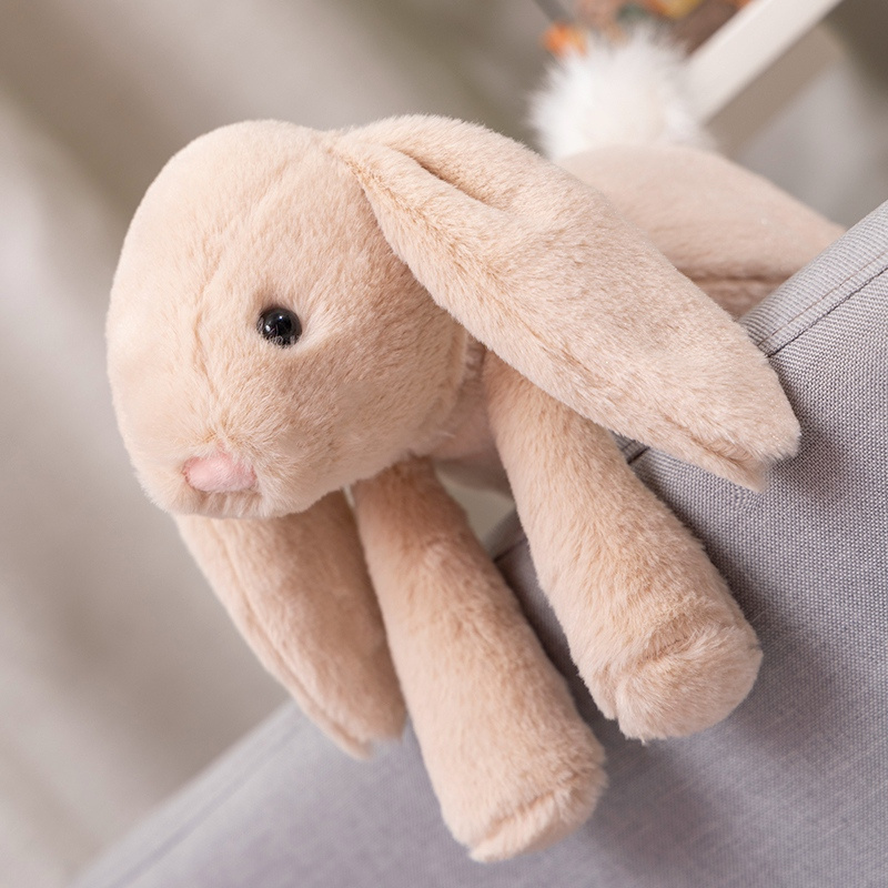 High Quality Cream White Plush Bunny Long Ear Fluffy Stuffed Animal Cute Rabbit Plush Toy