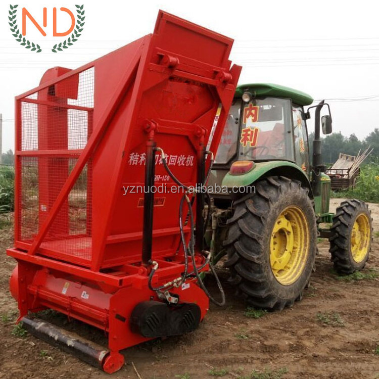 tractor mounted hay straw silage harvester cutter corn stalk crusher cutting fodder chopper collection machine