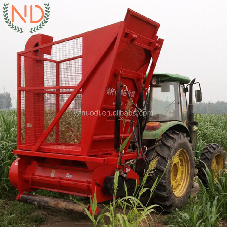 tractor mounted hay straw silage harvester cutter corn stalk crusher cutting fodder chopper collection machine