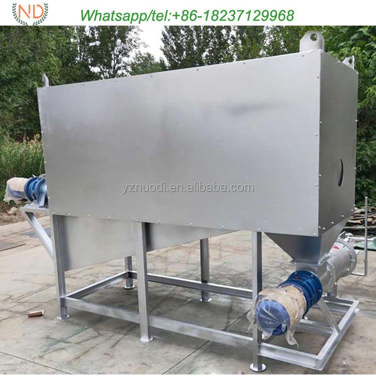 Cylinder pig manure solid liquid separator chicken manure drum dryer cow dung manure dewatering machine