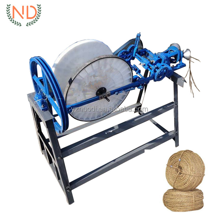 small 2 strands hay straw rope making knitting machine coconut fiber rope making machine