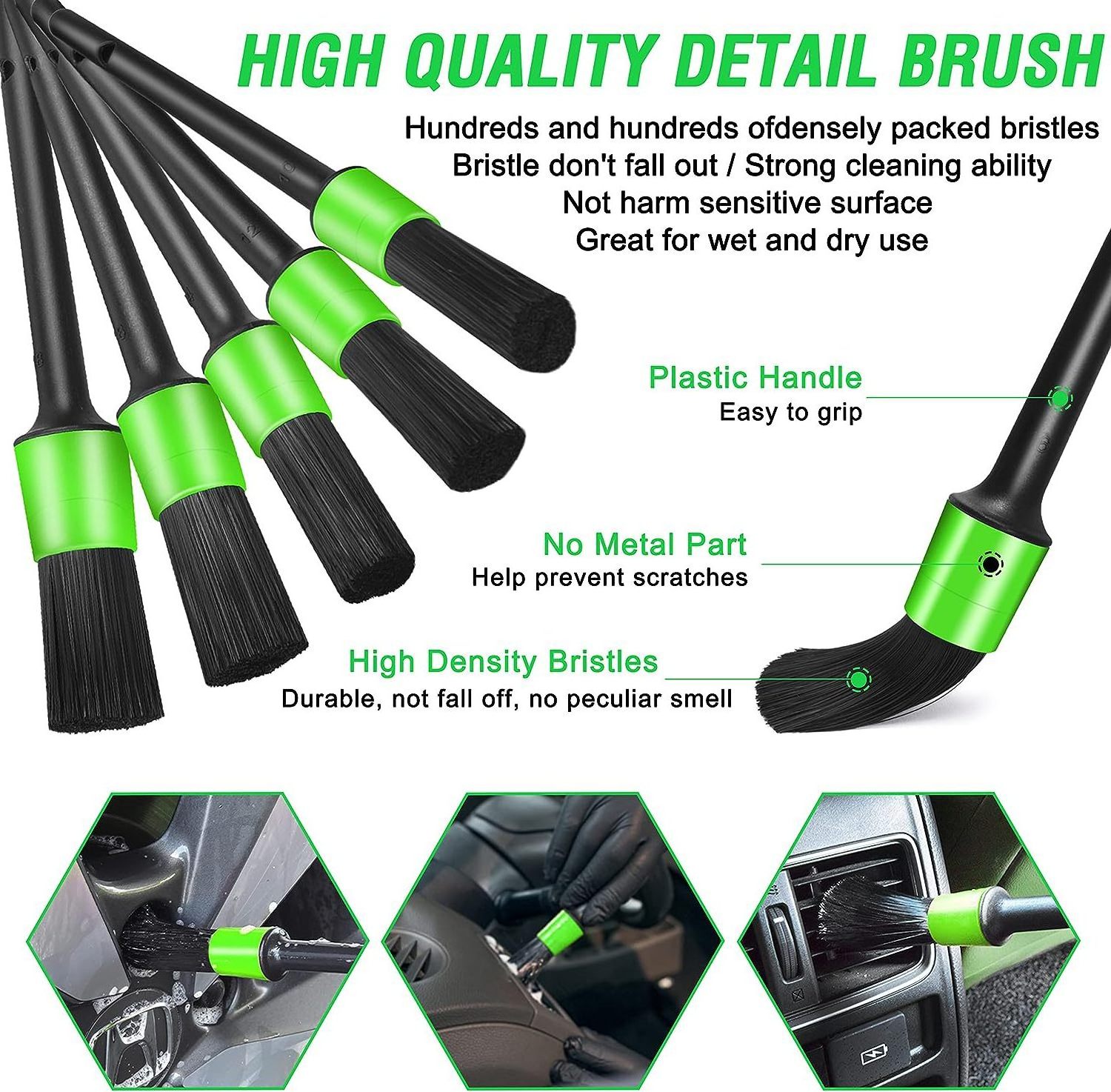 Car Cleaning Set 22 Pcs Car Cleaning Tools Kit, Car Detailing Brush Set with Carry Bag, Auto Drill Brush Set Pro Car Wash Kit