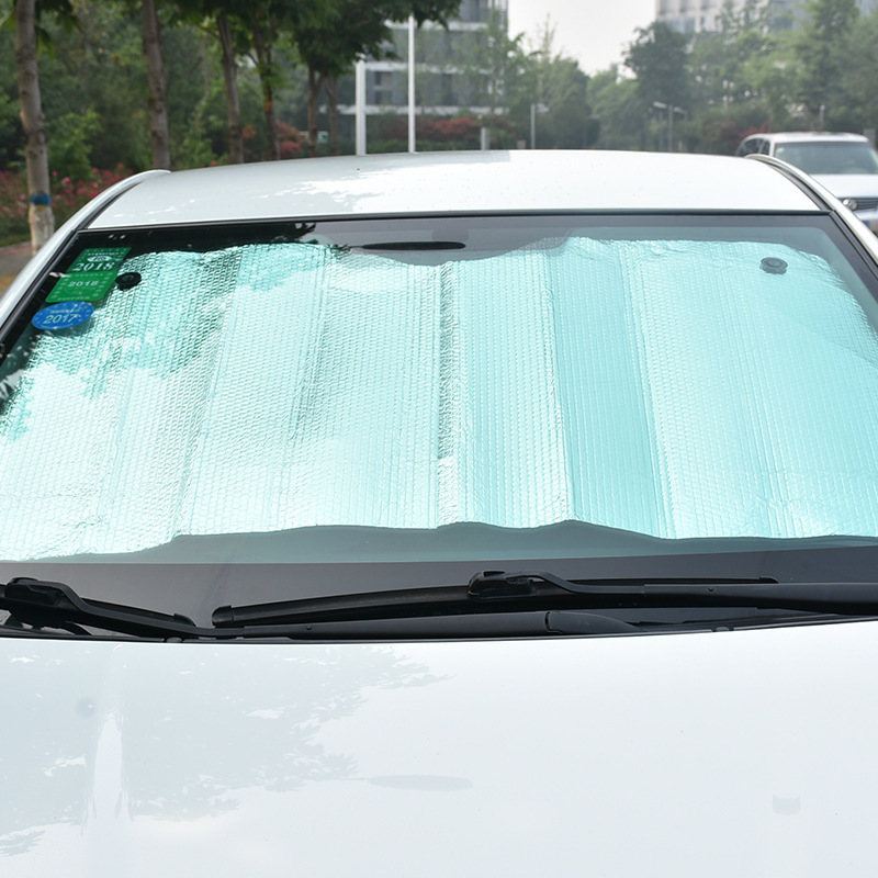 Car sunshade 130*60cm umbrella for car cover sun visor factory manufacturer UV protection  PVC customized  logo car sunshade