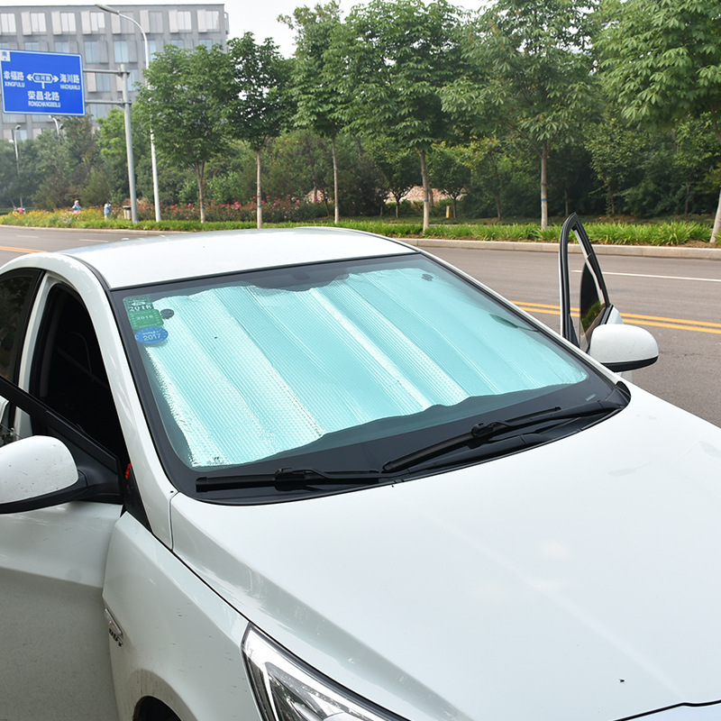 Car sunshade 130*60cm umbrella for car cover sun visor factory manufacturer UV protection  PVC customized  logo car sunshade