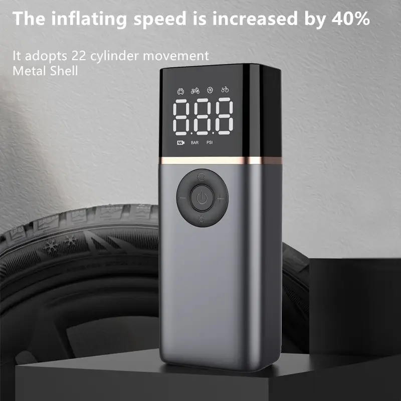 Portable rechargeable electric mini digital wireless automatic cordless tyre inflator car air pump electric tire inflators