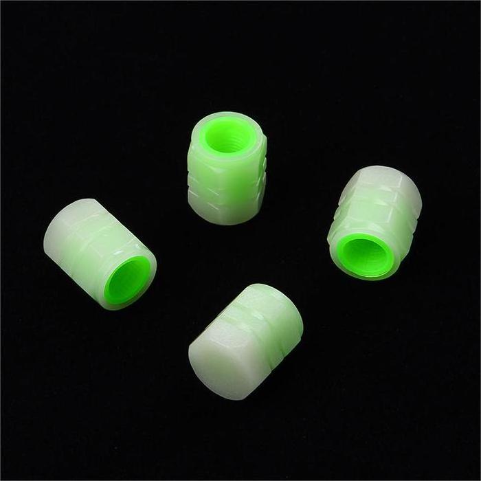 Car Glowing Tire Valve Cover Tyre Rim Stem Covers Fluorescent Night Glowing Dust-proof Decorative Motorcycle Bicycle Bike