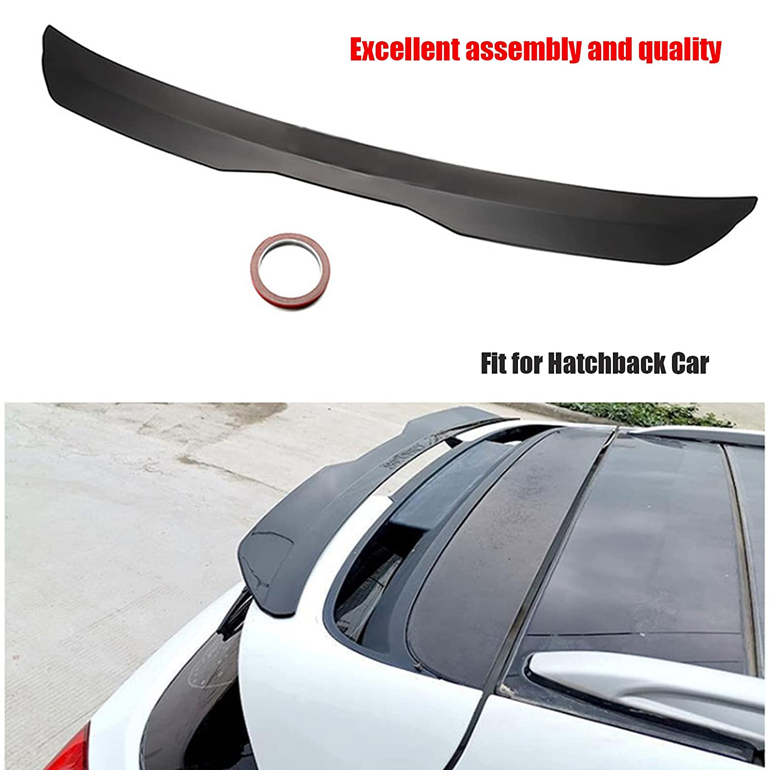 Car Spoiler Fit For Hatchback Car Adjustable Universal Rear Spoiler Tail Wing Diy Parts Modification Accessories Universal Rear