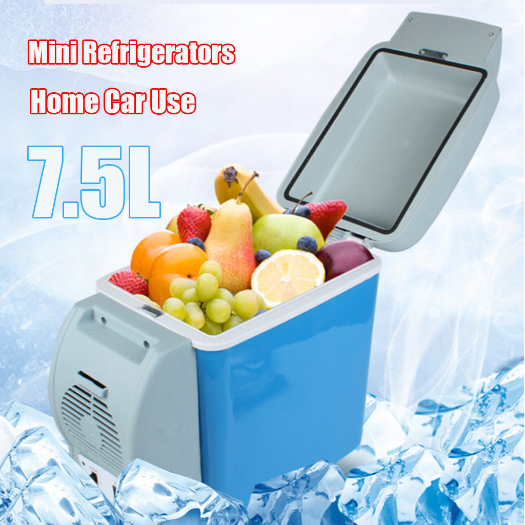 Mini Fridge 7.5L Car Home Refrigerator Mini Fridges 12V Freezer Cooler Heater Food Storage Box For Car Home Outdoor Camping