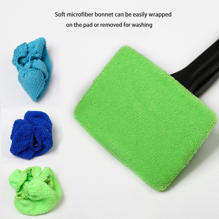 Car Cleaning Wash Tool with Long Handle Car Window Cleaner Washing Kit Windshield Wiper Microfiber Wiper Cleaner Cleaning Brush