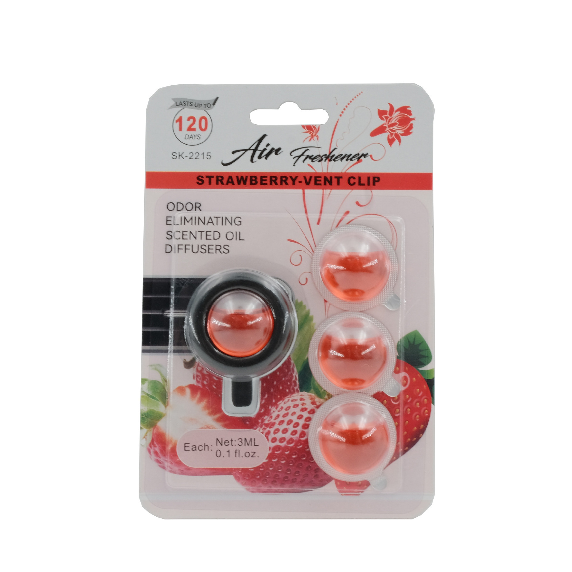 OEM Car Air Freshener Clip 4 Vent Clips 4ml Each Long Lasting Car Refresher Odor Eliminator 4 packs car air freshener