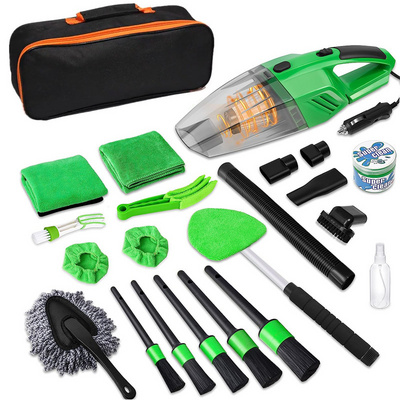 Car Cleaning Set 22 Pcs Car Cleaning Tools Kit, Car Detailing Brush Set with Carry Bag, Auto Drill Brush Set Pro Car Wash Kit