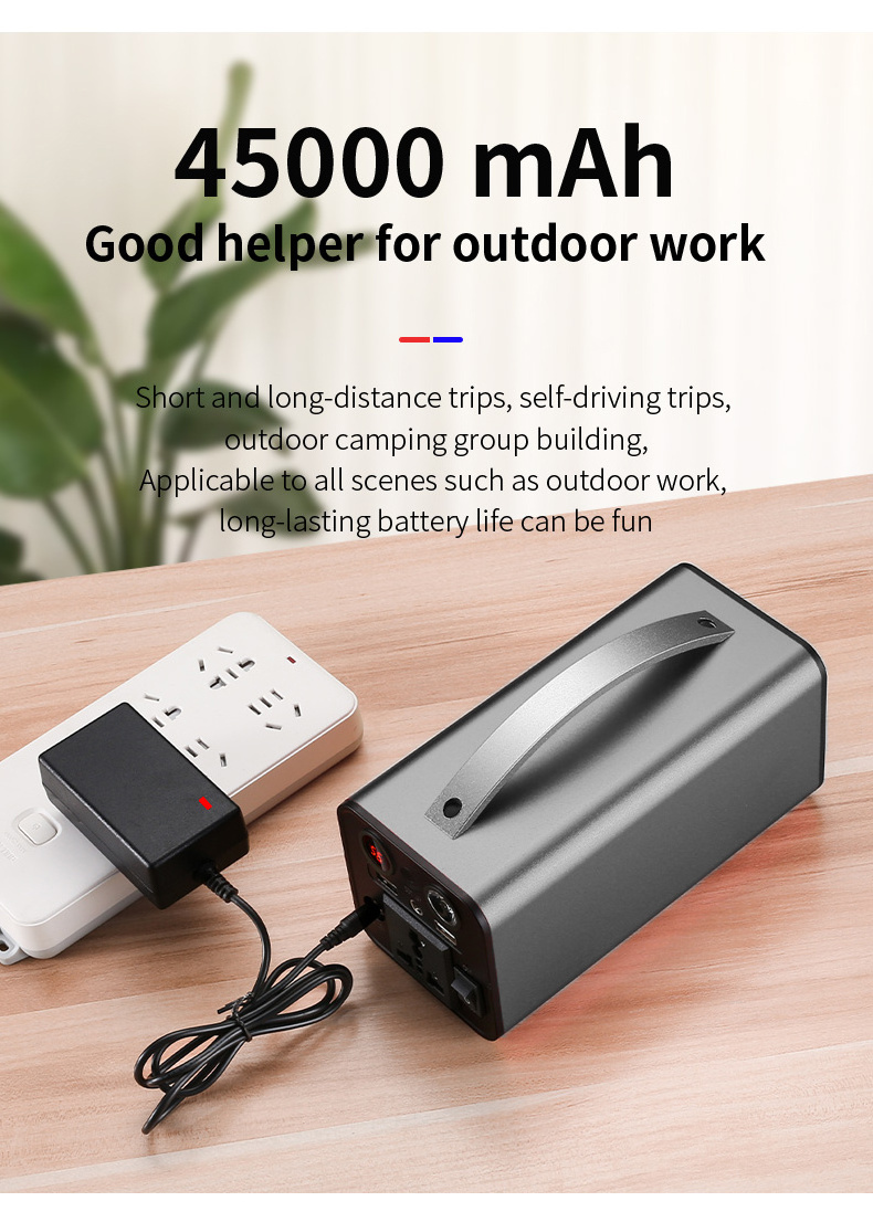 Portable solar power station high efficiency 170W Solar generator battery charger emergency start backup outdoor energy power