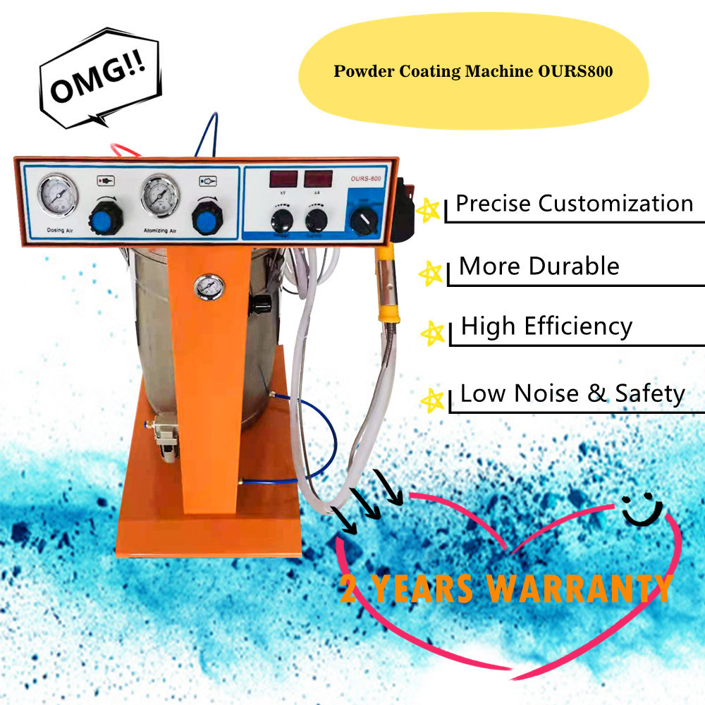 New Electrostatic Spray Powder Coating Equipment High Efficiency Powder Coating Machine With Manual Spraying Gun Ours800