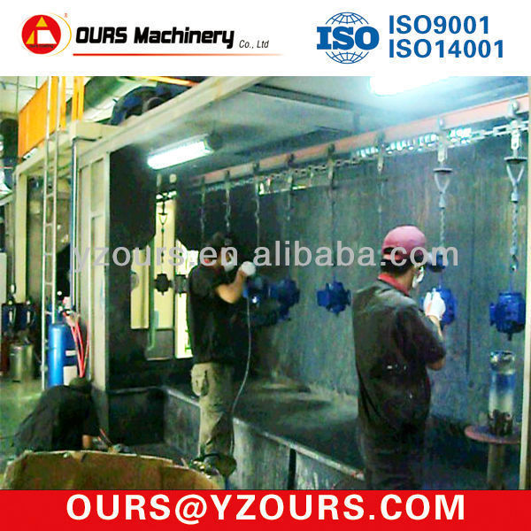 water curtain spray booth with baking room