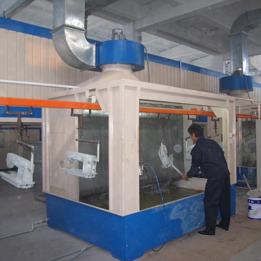 water curtain spray booth with baking room