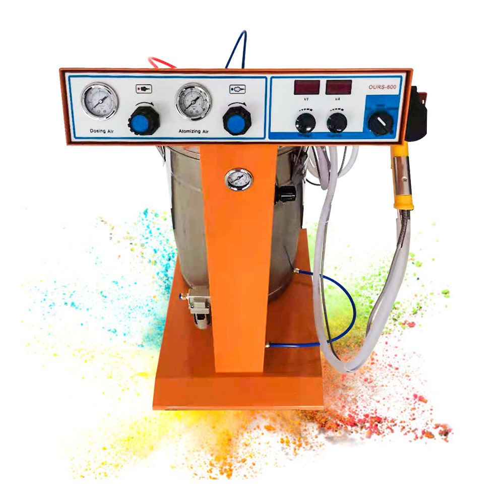 New Electrostatic Spray Powder Coating Equipment High Efficiency Powder Coating Machine With Manual Spraying Gun Ours800