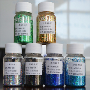 Wholesale glitter powder manufacturer silver metal holographic flake PET pigment