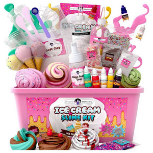 Ice Cream Slime Making Toys Set Non-toxic Glue Charms Diy Slime Making Kit For Kids Girls Boys