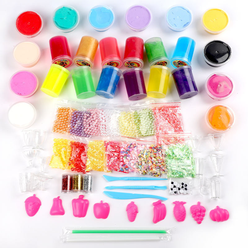 Ice Cream Slime Making Toys Set Non-toxic Glue Charms Diy Slime Making Kit For Kids Girls Boys