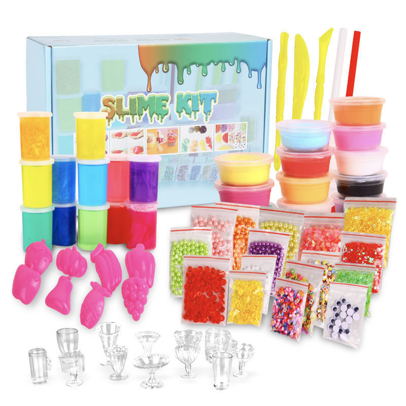 Ice Cream Slime Making Toys Set Non-toxic Glue Charms Diy Slime Making Kit For Kids Girls Boys