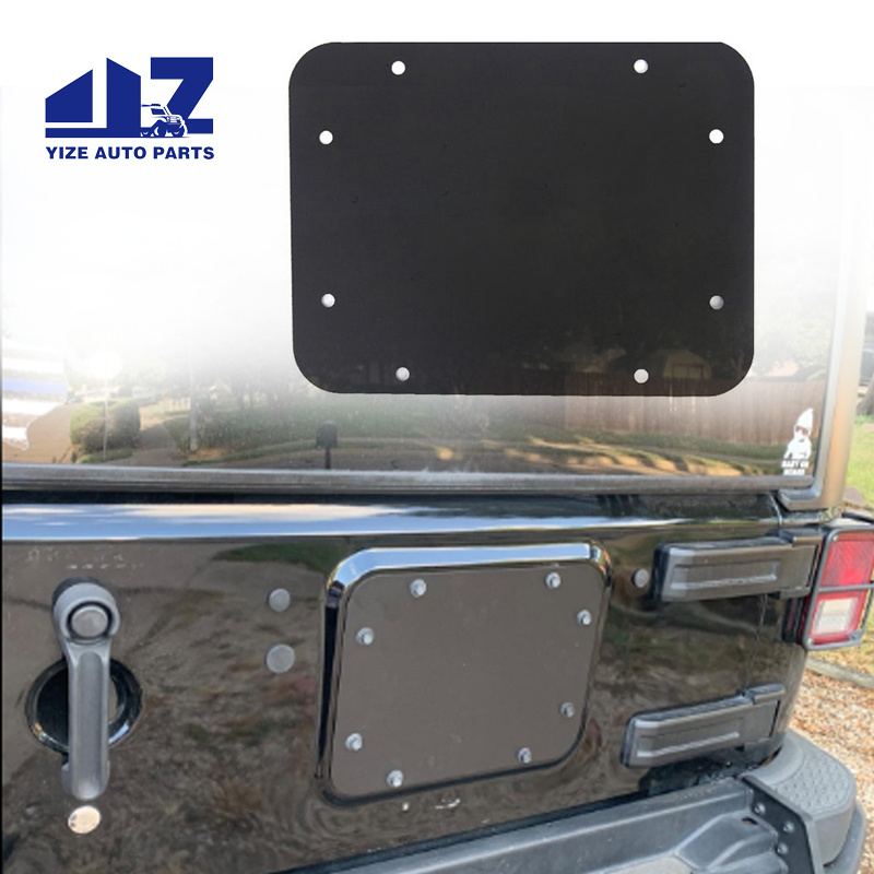 Spare Tire Carrier Delete Filler Plate Tailgate Vent-Plate Cover with Aluminum for Jeep Wrangler JK/JKU 2007-2018