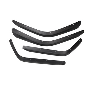 4pcs Black ABS Fender Flare Widening Trim Extension Strip For Jeep Gladiator JT 2020+ Off-Road Front Rear Flat Fenders