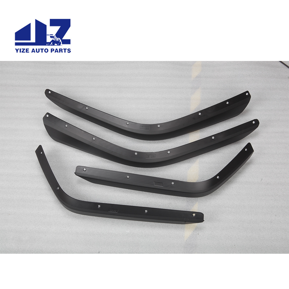 4pcs Black ABS Fender Flare Widening Trim Extension Strip For Jeep Gladiator JT 2020+ Off-Road Front Rear Flat Fenders