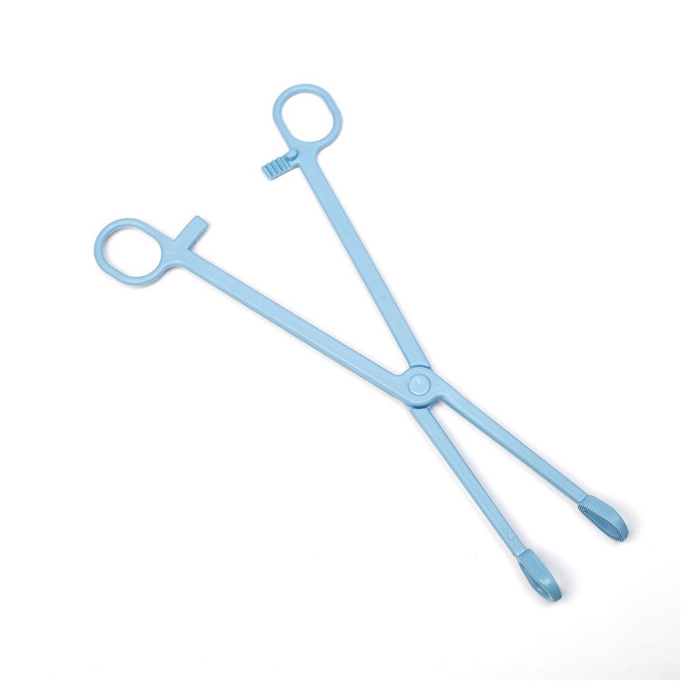 Factory production of medical disposable sterile sponge hemostatic forceps