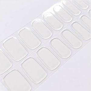 Transparent Semi Cured Nail Gel Wraps DIY Style 3D Hyaline Gel Nail Strips Stickers