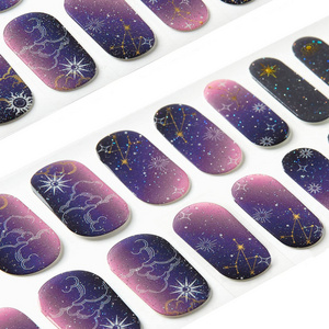 Factory Long Lasting Semi-cured Gel Nail Sticker With The Mini LED Lamp Gel Nail Wraps