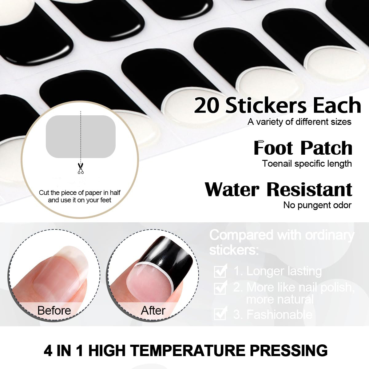 OEM Long Lasting Semi Cured Gel Nail Sticker French Sunflower Nail Wraps Art Manicure