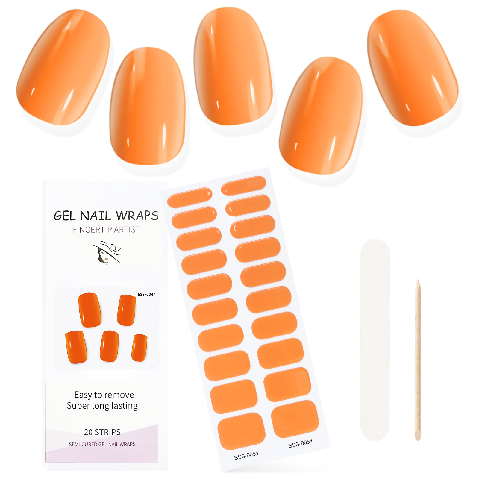 Factory Price Semi Cured Gel Strips Nail Stickers Custom Gel Nail Polish Sticker With The UV Lamp