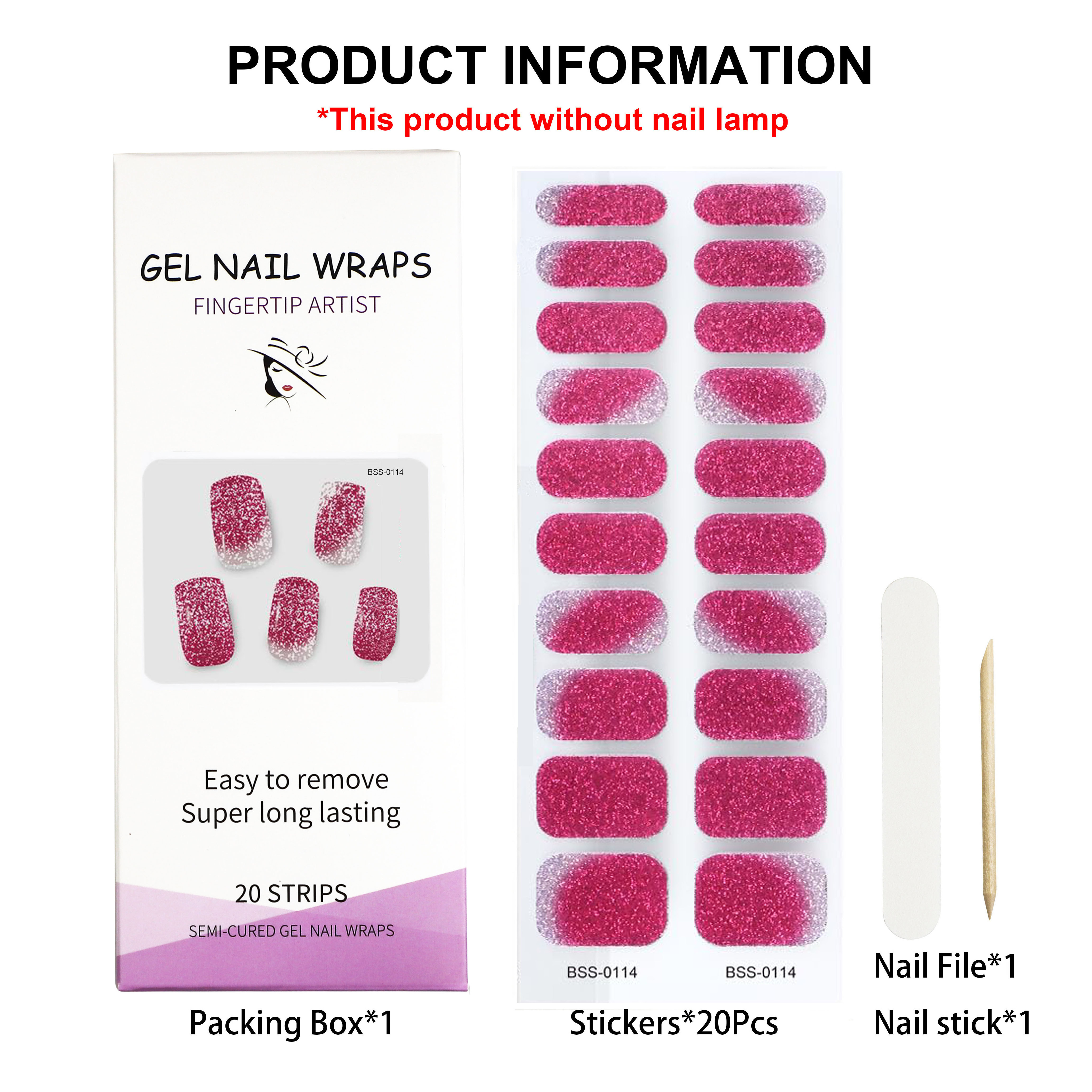 2024 New Non-toxic Long Lasting Jelly Color Full Cover Uv Semi Cured Gel Nail Wraps