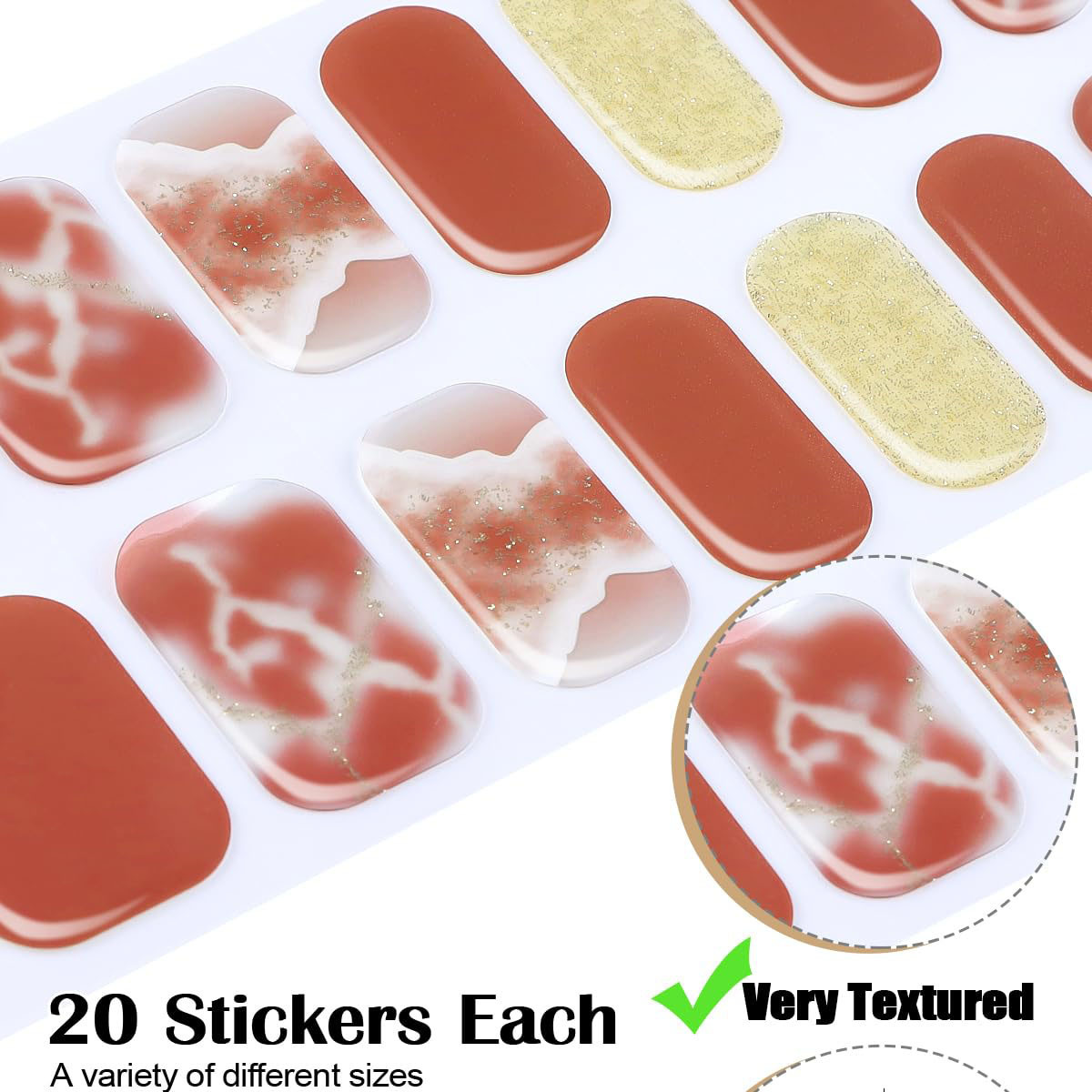 Marble Uv Nail Wraps Gel Semi-cured Gel Strips OEM Nail With The UV Lamp