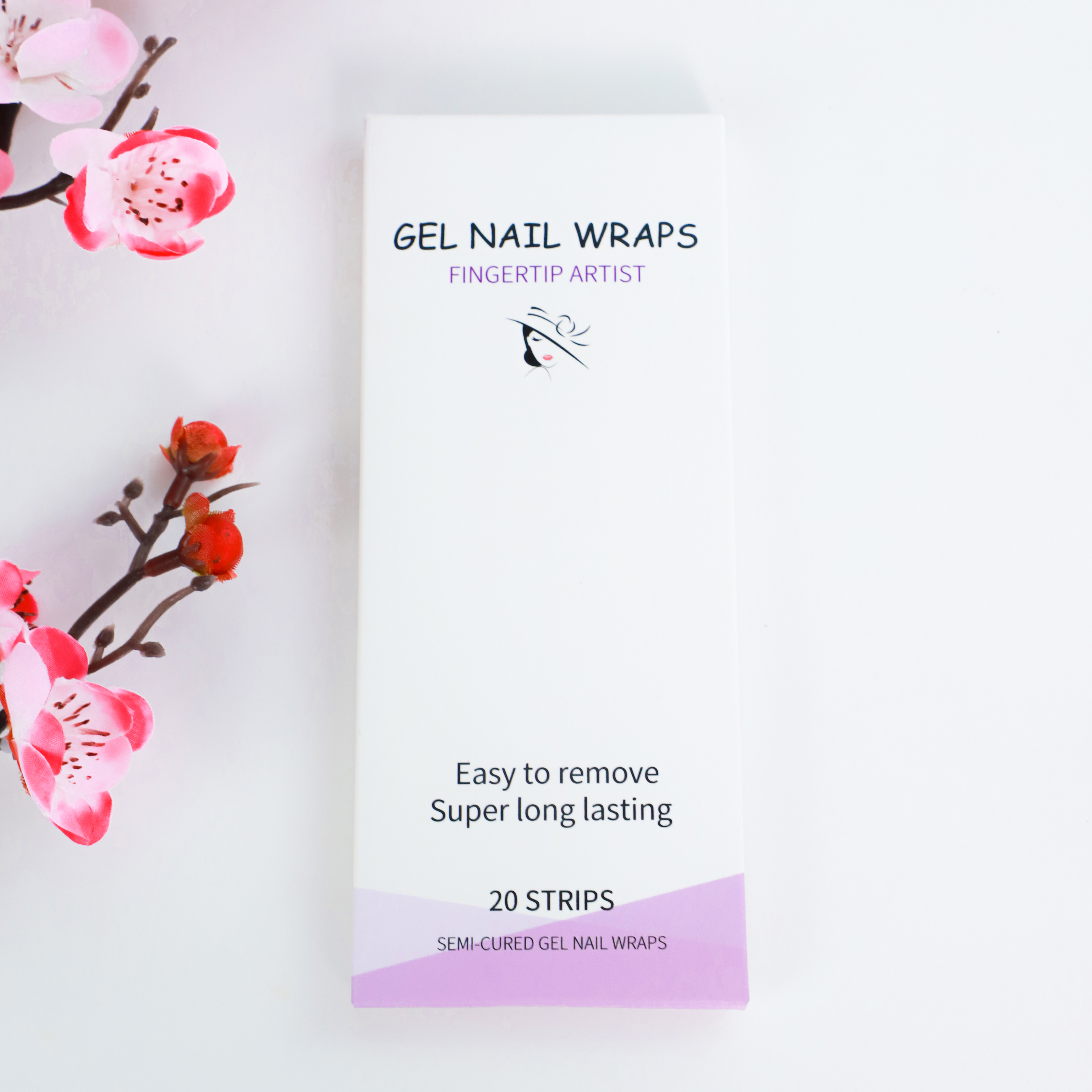 YZR New Arrival Semi Cured Gel Nail Wraps with Sun Mini Lamp Stickers to Cure UV Gel Nail Strips Kit