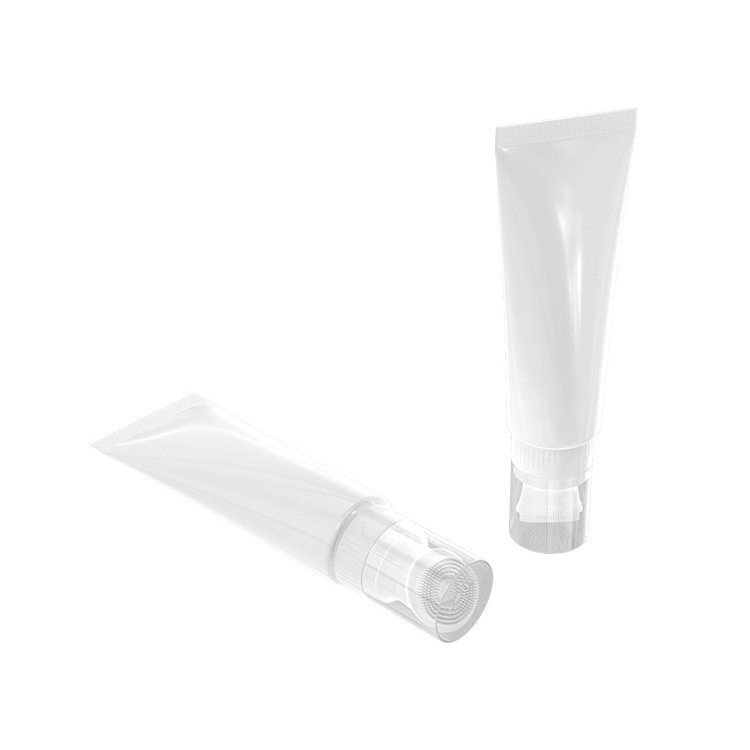 Silica Gel Brush Face Wash Packaging Tube For Facial Cleanser Container